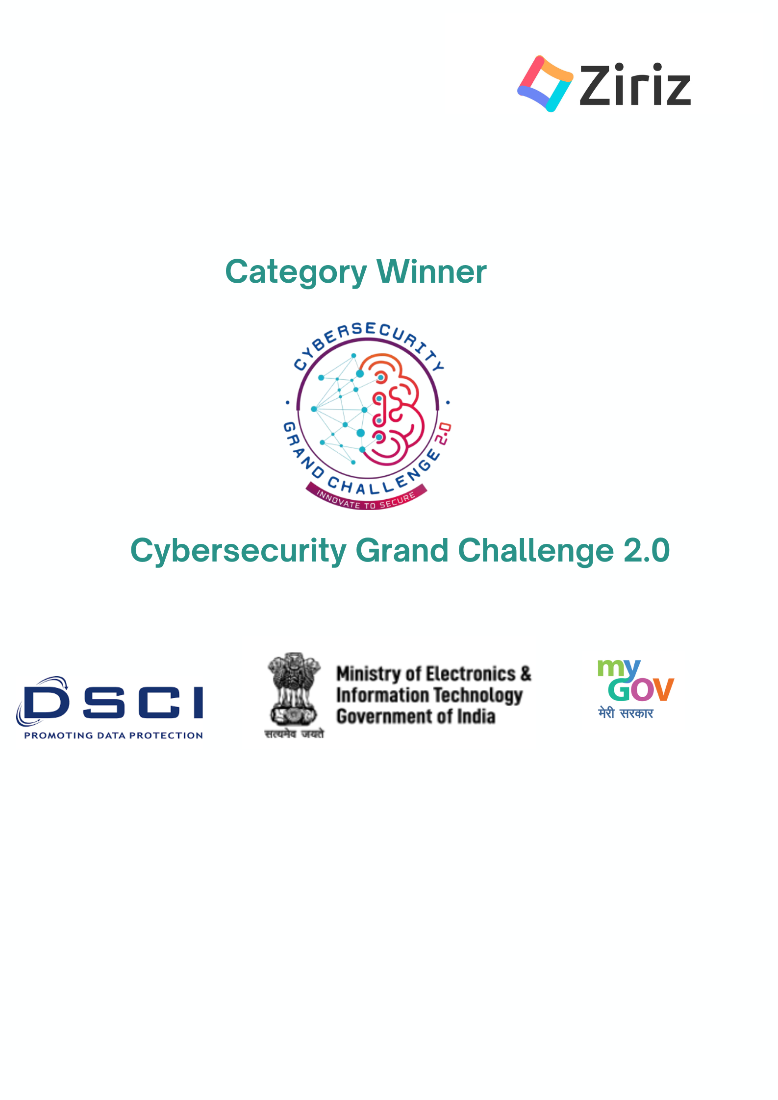 ziriz.ai — Category Winner, Cybersecurity Grand Challenge 2.0